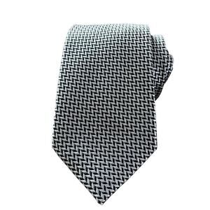 Jos A Bank Black Gray 100% Silk Mens Herringbone Thin Skinny Career 58 x 2.75